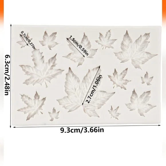 Tree Leaf Silicone Mold Maple Leaf Fondant Mold For Cake Decoration - Picture 2 of 5
